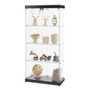 Ridstar 66..3 in. H 4-Tier Floor-Standing Double-Door Glass Storage Cabinet with 4 Shelves & 2 Locks-Black - 4 of 4