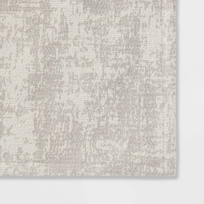 14&#34; x 108&#34; Jacquard Luxe Cotton/Polyester Table Runner Gray - Threshold&#8482;_2