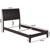 Atlantic Furniture Portland Twin Traditional Bed with Open Footboard and Turbo Charger in Espresso - image 4 of 4