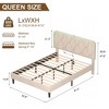 VECELO Upholstered Smart LED Bed Frame with Adjustable Headboard - image 3 of 4