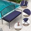 Pellebant Water-Resistant Patio Bench Cushion - With Ties Durable Thickened Memory Foam for Loveseat Couch Porch Swing - 4 of 4