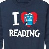 Boys' - Dr. Seuss - The Cat In The Hat Book Cover I Love Reading Graphic Long Sleeve Fleece Sweatshirt - 2 of 4