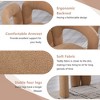 MOONMISS 2 PCS Contemporary Designed Teddy Fabric Upholstered Accent Chairs Kitchen Armchair for Living Room - 3 of 4