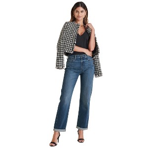 VENUS Womens Rolled Cuff Relaxed Jeans - 1 of 4