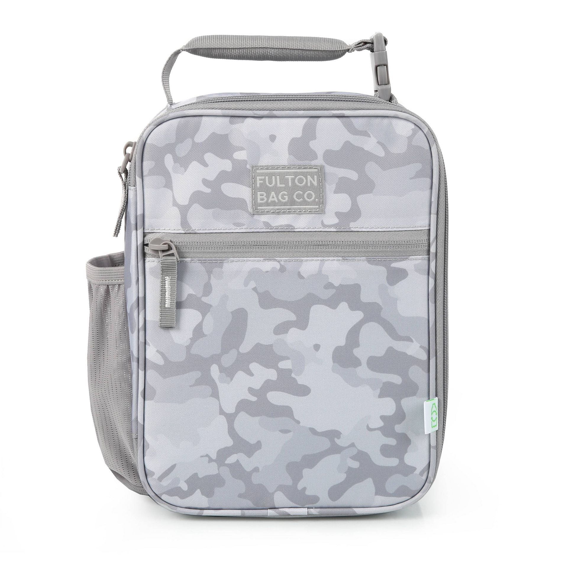 Fulton Bag Co. Upright Lunch Bag - Gray Camo: BPA-Free Polyester Molded Carrier