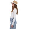 Tahari Women's Color Block Straw Bucket Hat with Fringe - Bucket Hat For Women - 4 of 4