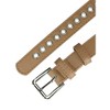 Allegra K Women's PU Leather Metal Buckle Skinny Hollow Grommet Waist Belts - 2 of 4