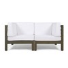 Maggift Patio Modern Accent Chairs, Outdoor Conversation Chairs, with Leisure Used, for Backyard, Garden, White, 60.5"*30.25"*26.5" - 3 of 4