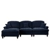 L-Shaped Sectional Sofa with Flared Arms, Skirt & Ottoman - 3 of 4