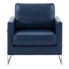 Lincoln Leather Accent Chair with Chrome Steel Frame - 2 of 4