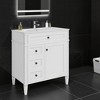 SpassWay 30"L White Modern Bathroom Vanity with Sink 2 Drawers Tip Out Storage Cabinet - 3 of 4