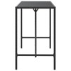 vidaXL Bar Table with Glass Top Black 70.9"x27.6"x43.3" Poly Rattan - 4 of 4