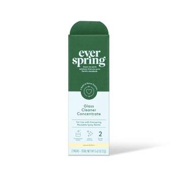 Lemon & Mint Ultra-Concentrated Glass Cleaner - 0.42oz/2ct - Everspring™
