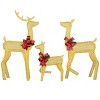 Syemin Decorative Holiday Scene Props 3-Piece Lighted Christmas Reindeer Family Set Outdoor Decorations Christmas Home Decor, Gold, 8.26"*27.95"*48" - 2 of 4