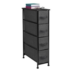 Sorbus 4 Drawers Narrow Dresser - with Steel Frame, Wood Top & Easy Pull Fabric Bins for Small Spaces, Closets, Bedroom, Bathroom & Laundry - 1 of 4