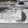 Acekool Washable Boho Area Rug 2x6, Non Slip Low Pile Floral Bedroom Living Room Carpet, Soft Thin Foldable Indoor Mat, Gray - 4 of 4
