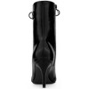 BLISSFUL STEP Women's Lace Up Peep Toe Stiletto Heel Ankle Boots - 4 of 4