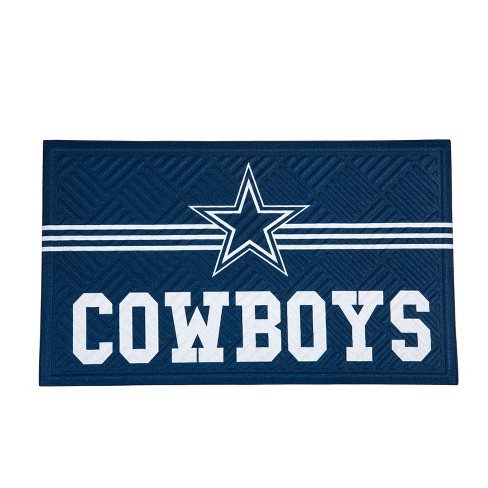 Evergreen NFL Dallas Cowboys Embossed Mat Cross Hatch Indoor and Outdoor Doormat - image 1 of 3