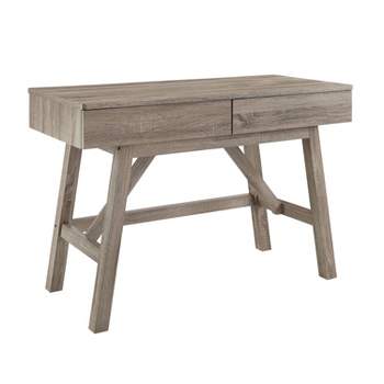 Tracey Transitional Writing Desk with Drawer Gray - Linon