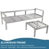 2-piece Three Person Sofa Set, All Aluminum Wide Arm 3-seater Sofa With Non-slip Mat Zipper Design,Soft Cushion Couch Set - 3 of 4