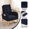 Grungis Rubber Wood Accent Chair,Rocking Chair with Footrest & High Back,38.36" W Accent Chair for Bedroom,Reading Room,Office - 4 of 4