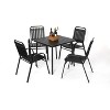 Nicbex 5/7 PCS Outdoor Dining Set 1 Square Table&4/6 Armchairs,Patio  Furniture Set,Acacia Steel Conversation Set  for Garden&Backyard - 2 of 4