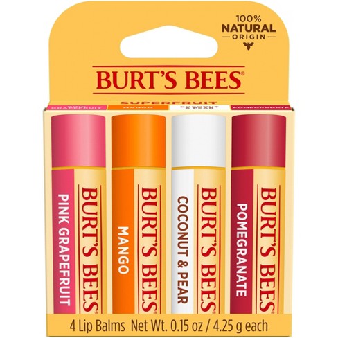 Burt's Bees Lip Balm Tropical Assortment 4 Pack