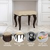 19" Hamilton Backless Upholstered Wood Vanity Stool Burnished Oak/Cream - Hillsdale Furniture - 4 of 4