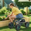 VEVOR  Rolling Garden Cart with Swivel Seat, Heavy Duty Garden Seat with Storage Basket & Tool Tray, 300 lbs Weight Capacity, Green - 2 of 4