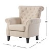 XIYUYEU Tuft Accent Chair with High Backrest and Wooden Legs,Modern Upholstered Living Room Chairs for Living Room - 3 of 4