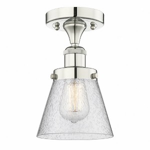 Cone - 1 Light Semi-Flush Mount In Industrial Style-8.25 Inches Tall and 6.5 Inches Wide - 1 of 1