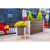 New England Arbors 17" Wide Urbana Square Raised Planter Box Espresso: Vita, UV & Weather-Resistant - 2 of 3