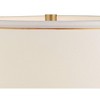 Franklin Iron Works Annie Modern Table Lamp 28 3/4" Tall Brass with Nightlight LED White Linen Drum Shade for Bedroom Living Room Bedside Nightstand - 3 of 4