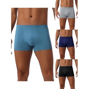 INSPIRE CHIC Men's 4 Pack Underwear Soft Solid Color Boxer Briefs - 1 of 4