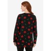 Woman Within Plus Size Perfect Printed Long-Sleeve Crewneck Tunic - 3 of 4