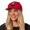 Sesame Street Adult Elmo Face Embroidered Design Snapback Baseball Cap Hat OSFM - 2 of 4