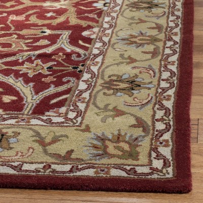 Heritage Red and Gold Hand-Tufted Wool Area Rug 3'x5'