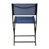 Emma and Oliver Set of 4 Folding Chairs for Indoor/Outdoor Use with Flex Comfort Material and Steel Frames - 4 of 4