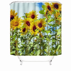 Tall Sunflower Shower Curtains for Bathroom Waterproof Fabric Bath Curtain Durable Soft Stylish Bathroom Decor 72x72 Inch - 1 of 1
