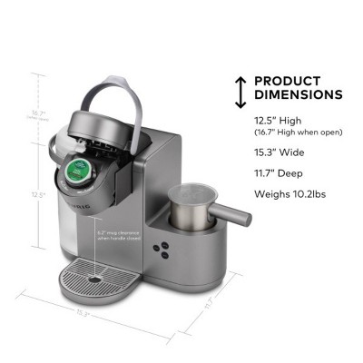 Nickel Automatic Coffee Machine with Steam Wand and Pod Compatibility