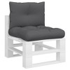 vidaXL Pallet Cushions 2 pcs Anthracite Fabric - 3 of 4