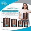 BIRDROCK HOME 4pc Food Storage Canister Set, Hammered Antique Copper with Airtight Lids, Rustic Metal Containers for Flour, Sugar, Baking Ingredients - 3 of 4