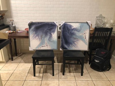 set Of 2) 21.6 X 13.6 This And That Way Gel Coat Canvas Decorative Wall  Art Set Blue/gray : Target