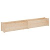 vidaXL Solid Wood Pine Garden Planters, Rectangular Outdoor Flower Containers, 78.7"x12.2"x12.2", Weather-Resistant, Durable, Natural Look, Pack of 2 - 3 of 4