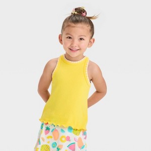 Toddler Girls' Striped Ribbed T-Shirt - Cat & Jack™ - 1 of 3