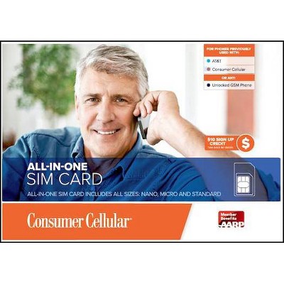 Consumer Cellular AT&T All in One SIM Card