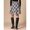 INSPIRE CHIC Women's Christmas Plaids Vintage Tartan Elastic Waist Knee Length A-Line Skirt - 4 of 4