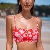 Women's Tropical Floral Removable Cami Straps Bandeau Bikini Top - Cupshe - image 4 of 4