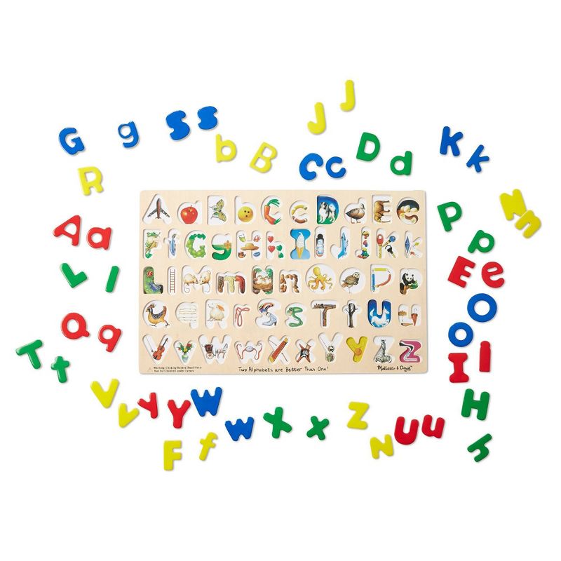 Melissa &#38; Doug Upper &#38; Lower Case Alphabet Letters Wooden Puzzle (52pc), 5 of 13