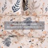 Blush Floral Queen Duvet Cover Set, 3 Piece Boho Ferns Microfiber with Zipper Closure - 3 of 4